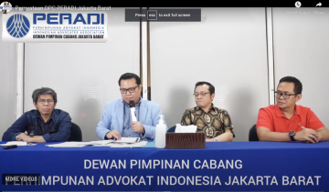 Pernyataan DPC Peradi  Jakarta Barat 